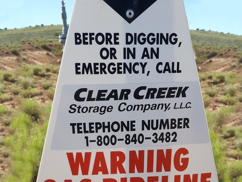Sign for Clear Creek Storage Company