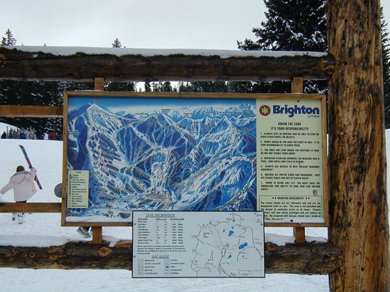 Printed Ski Trail Map for Brighton