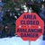 Avalanche Warning Printed Sign