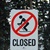 Closed Trail Ski Sign