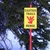 Caution Ski Trail Sign