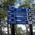 blue molded fiberglass trail run signs