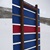 blue red molded fiberglass trail run signs corporate image back