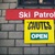 Ski Patrol Printed Sign for Chutes