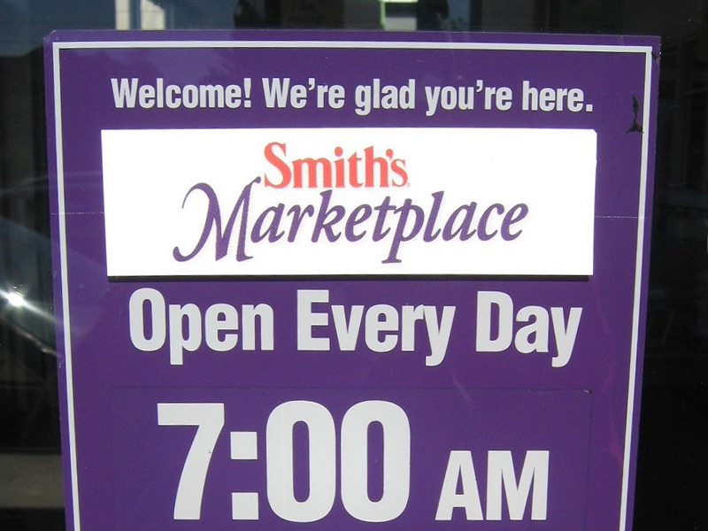 Sign for Smith's Marketplace