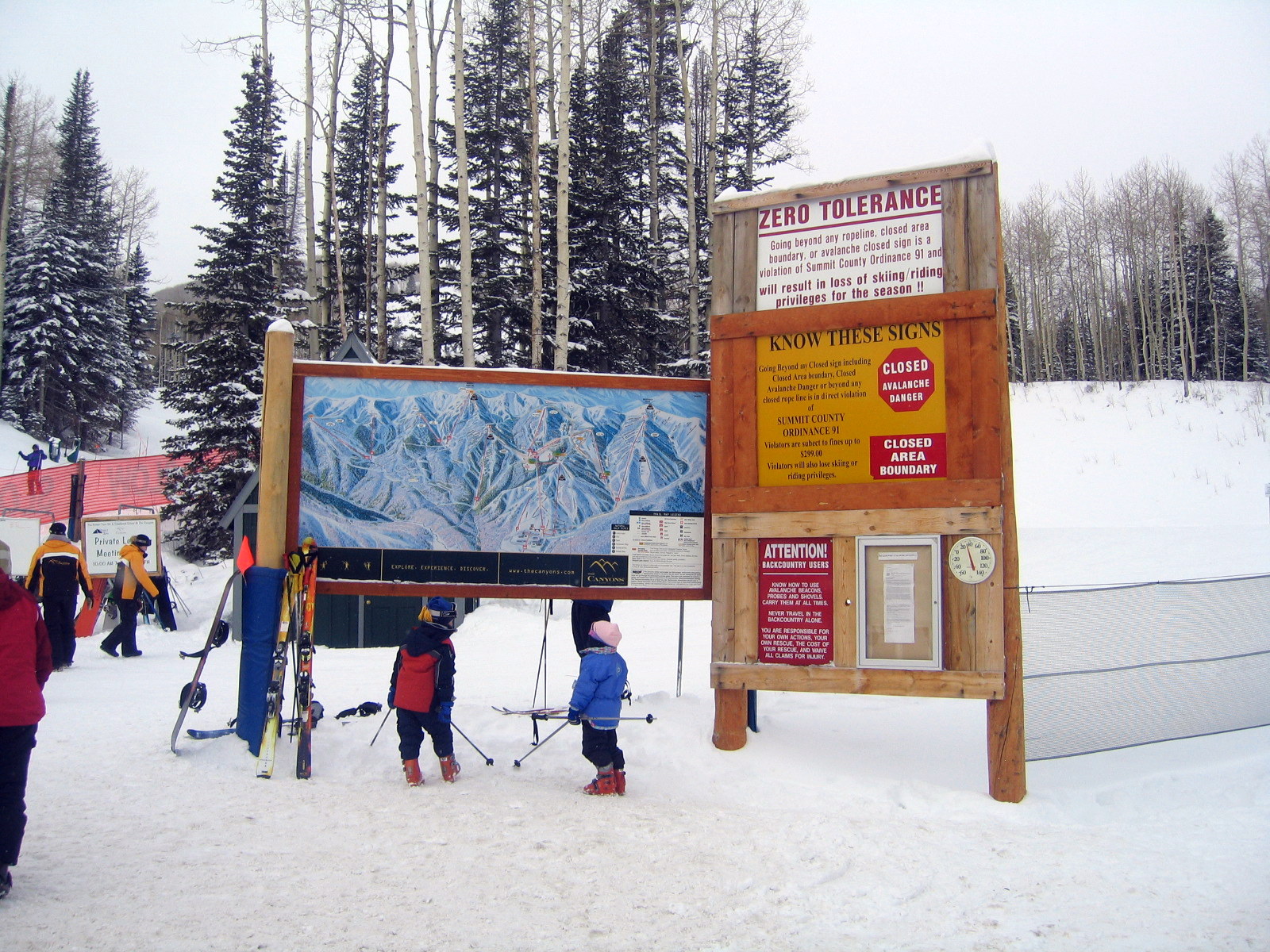 Informative Ski Lift Sign