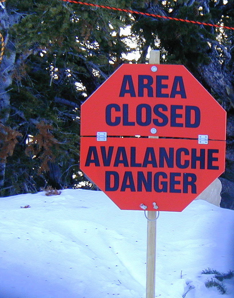 Avalanche Warning Printed Sign
