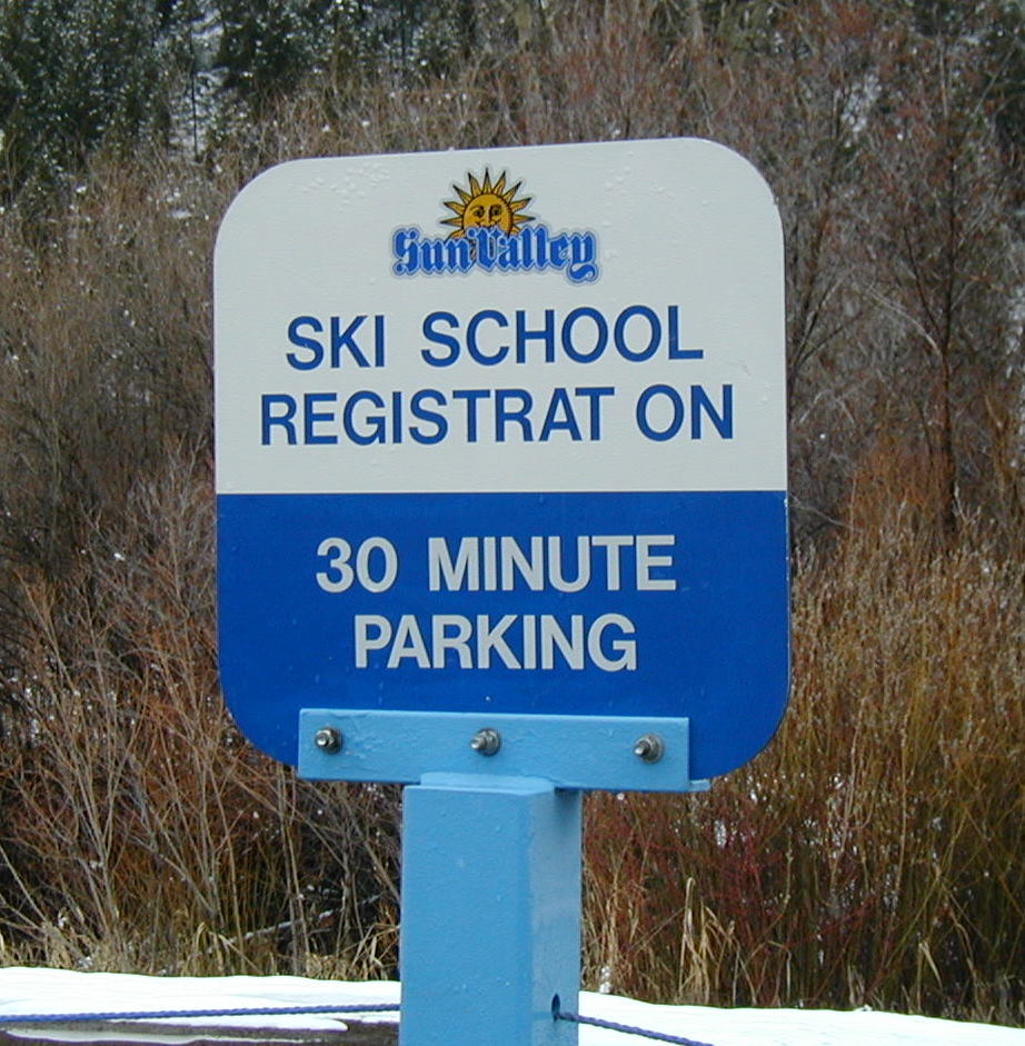 Ski School Registration Sign