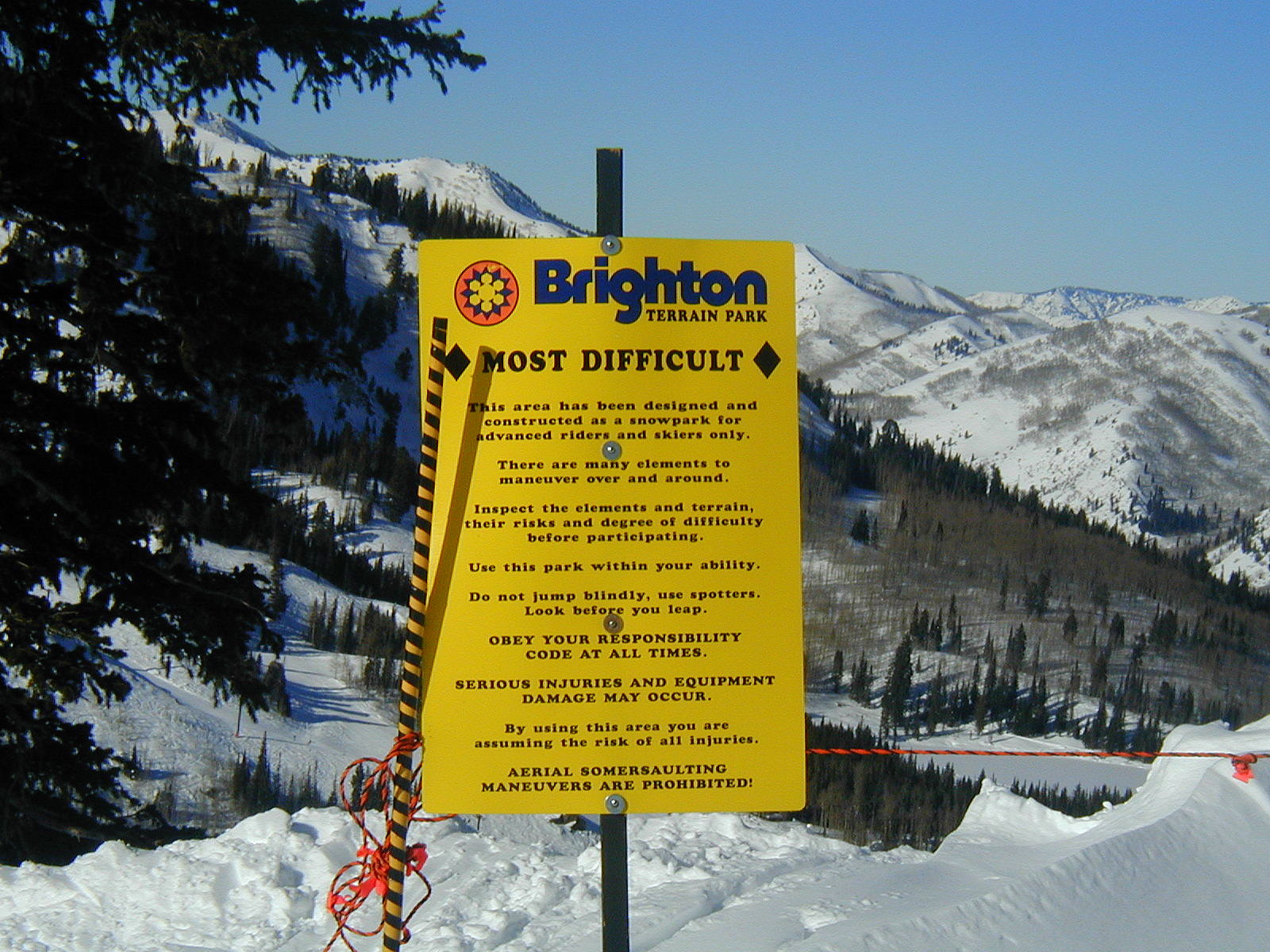 Brighton Terrain Park Information Sign