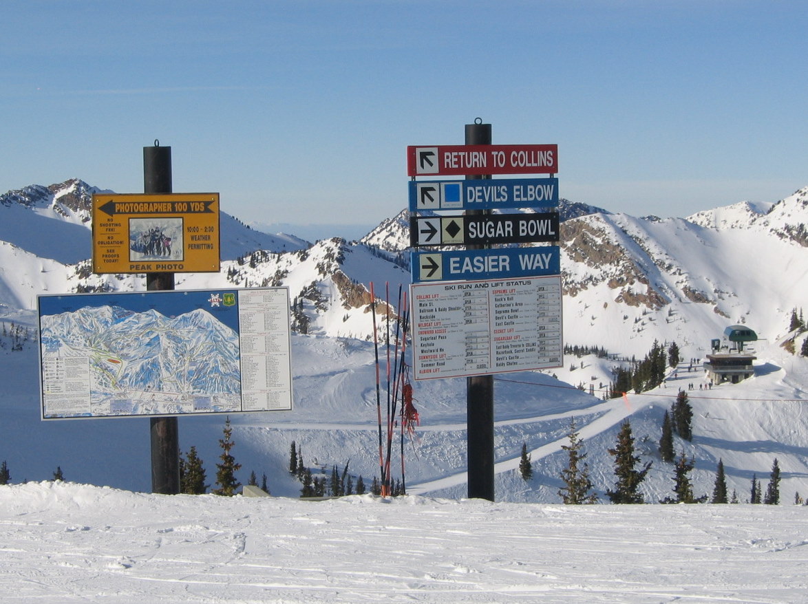 Directional Signs for Ski Resort