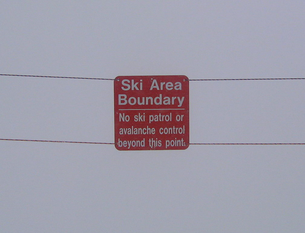 Ski Boundary Printed Trail Sign