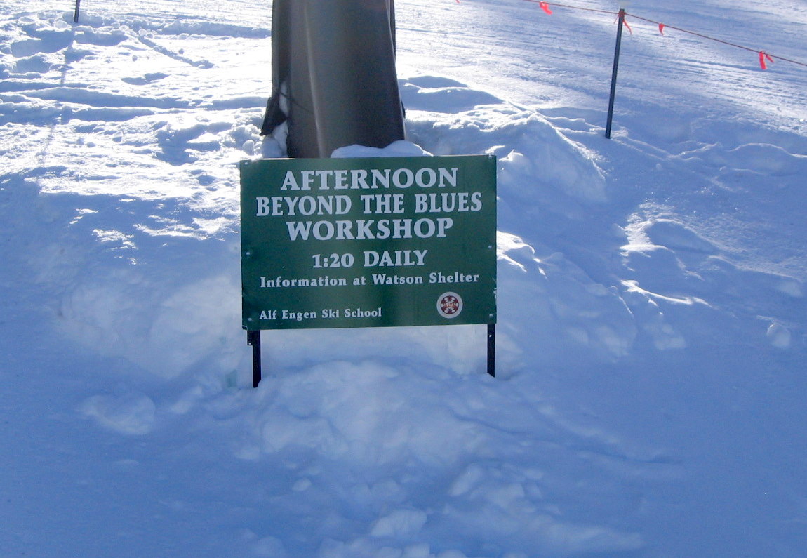 Alf Angen Ski School Sign