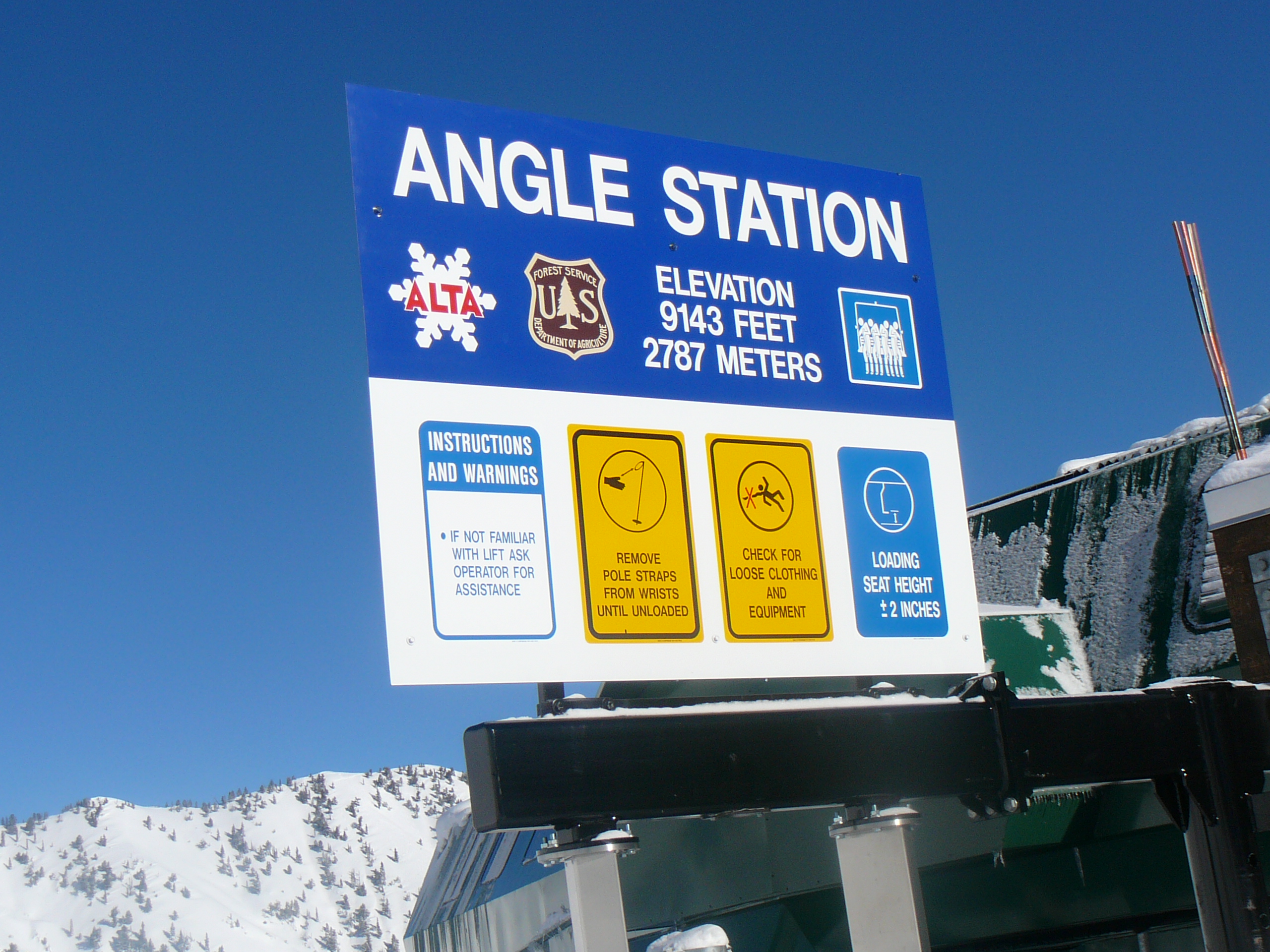 Alta Information Trail Sign